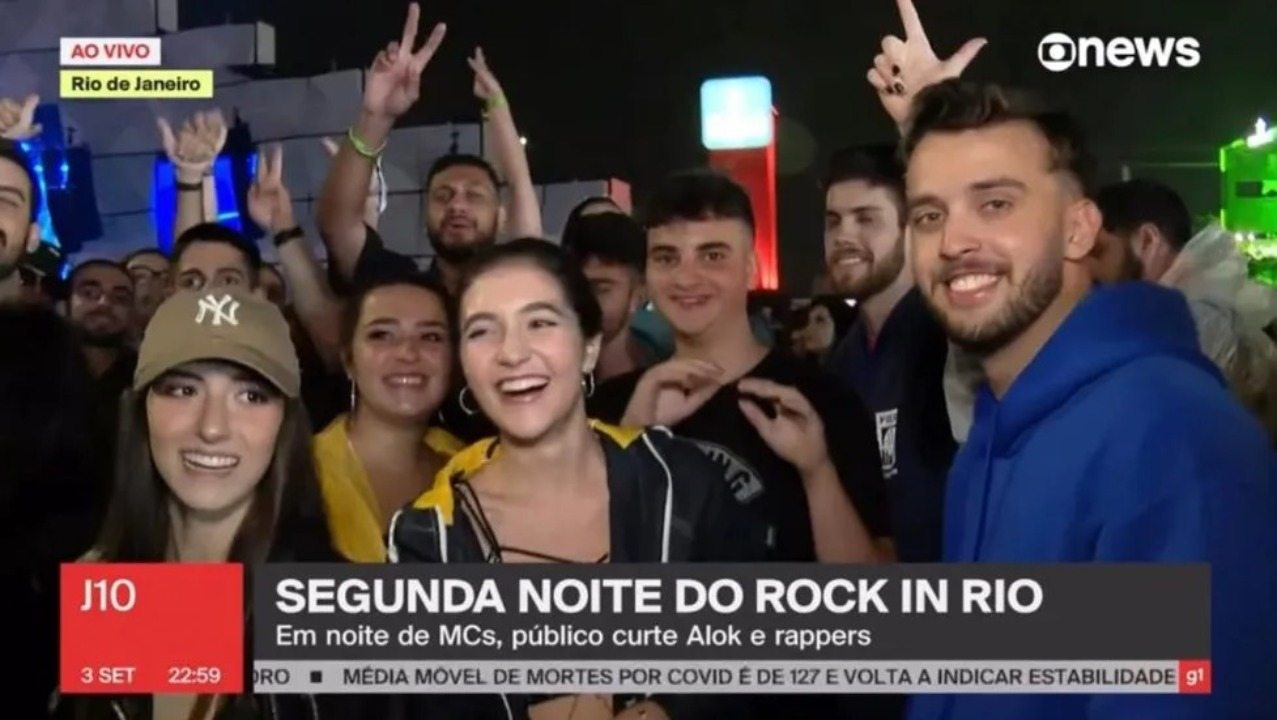 Gabriel Muniz e Luiz Felipe citam o Vasco em cobertura do Rock in Rio