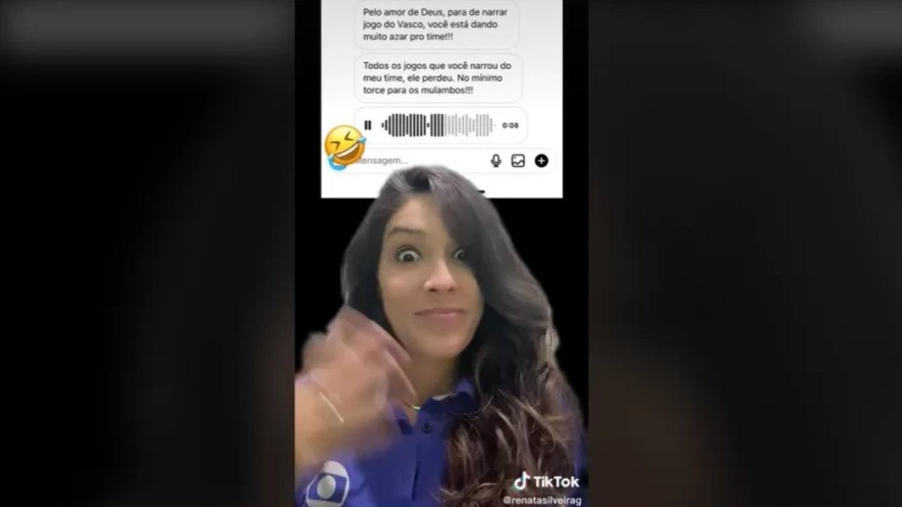 Renata Silveira mostra mensagens de torcedor do Vasco