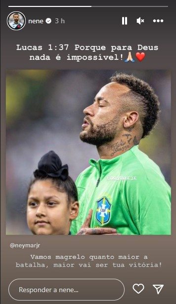 Nenê envia mensagem de apoio a Neymar após lesão