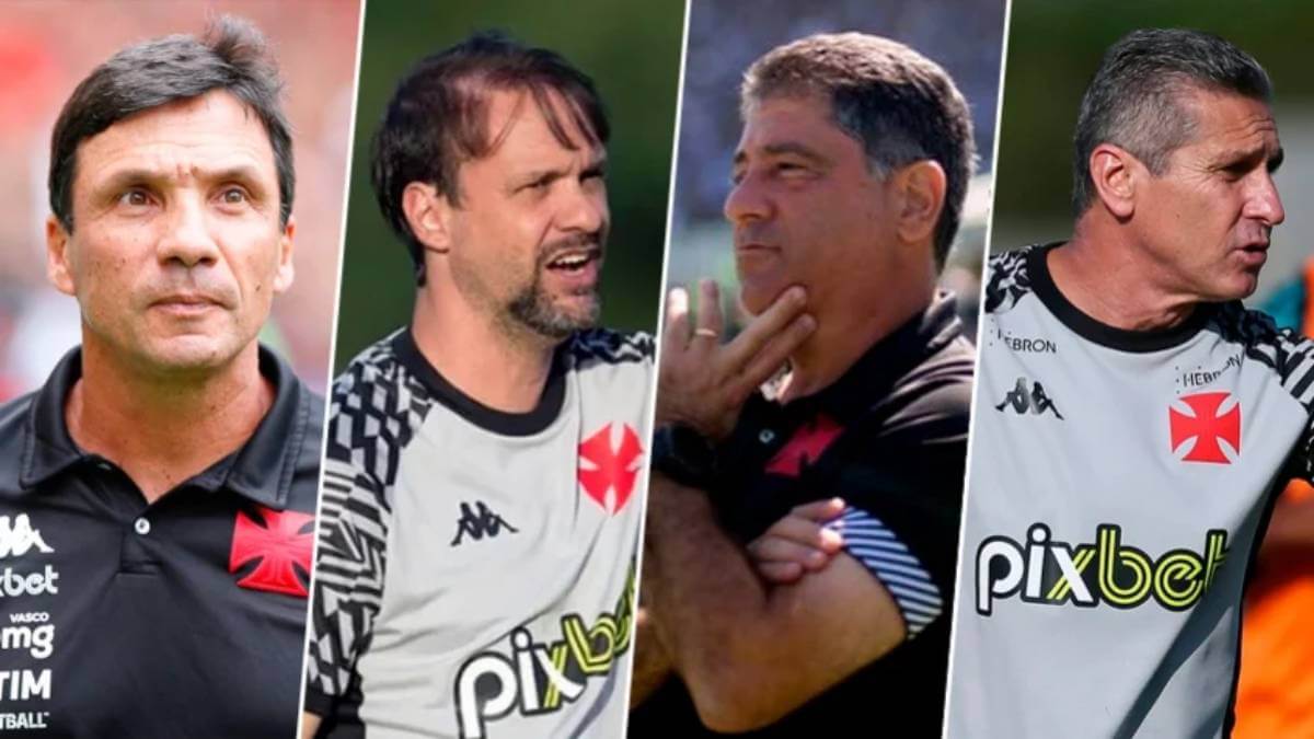 Técnicos que comandou o Vasco nesta Série B