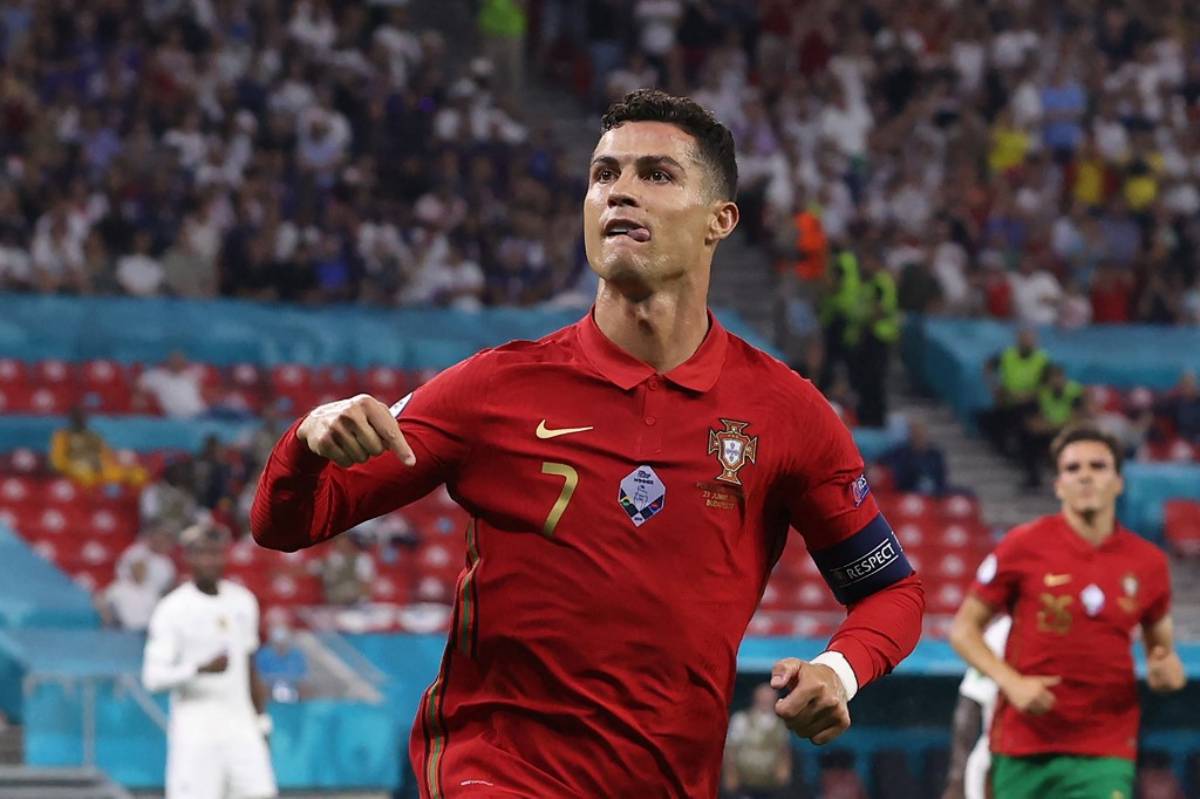 Cristiano Ronaldo durante o jogo de Portugal