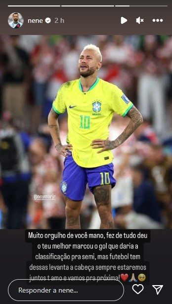 Nenê envia mensagem de apoio a Neymar