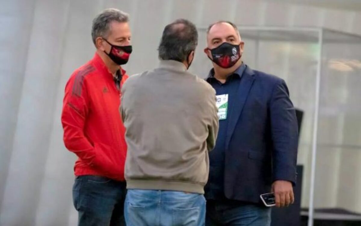 Rodolfo Landim e Marcos Braz, dirigentes do Flamengo