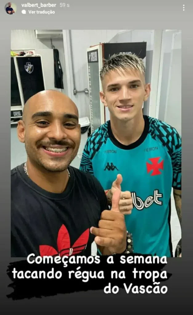 Barbeiro posta foto de Luca Orellano 