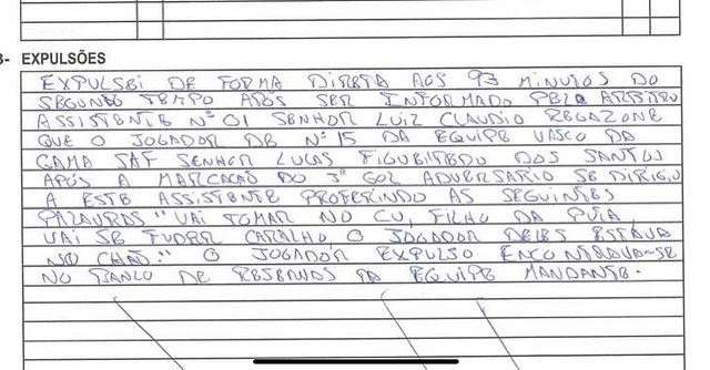 Figueiredo foi expulso contra o Flamengo