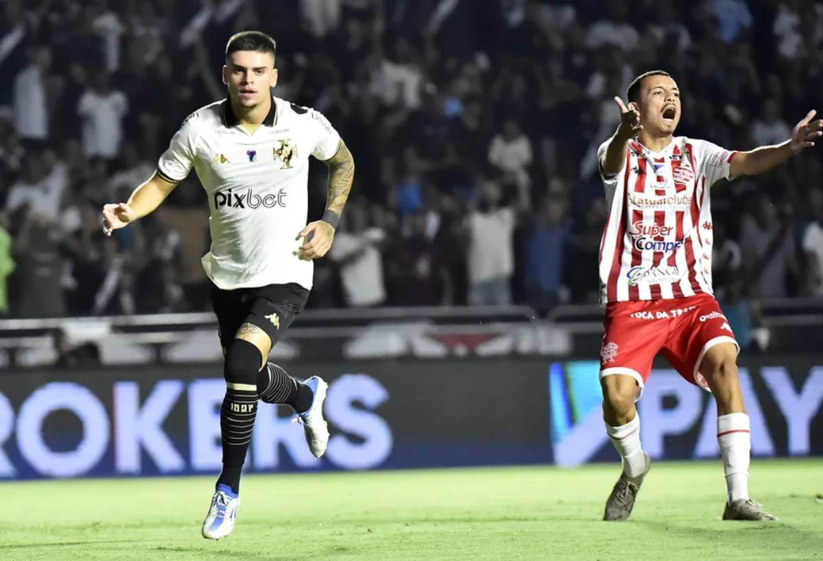 Gabriel Pec em ação pelo Vasco contra o Bangu