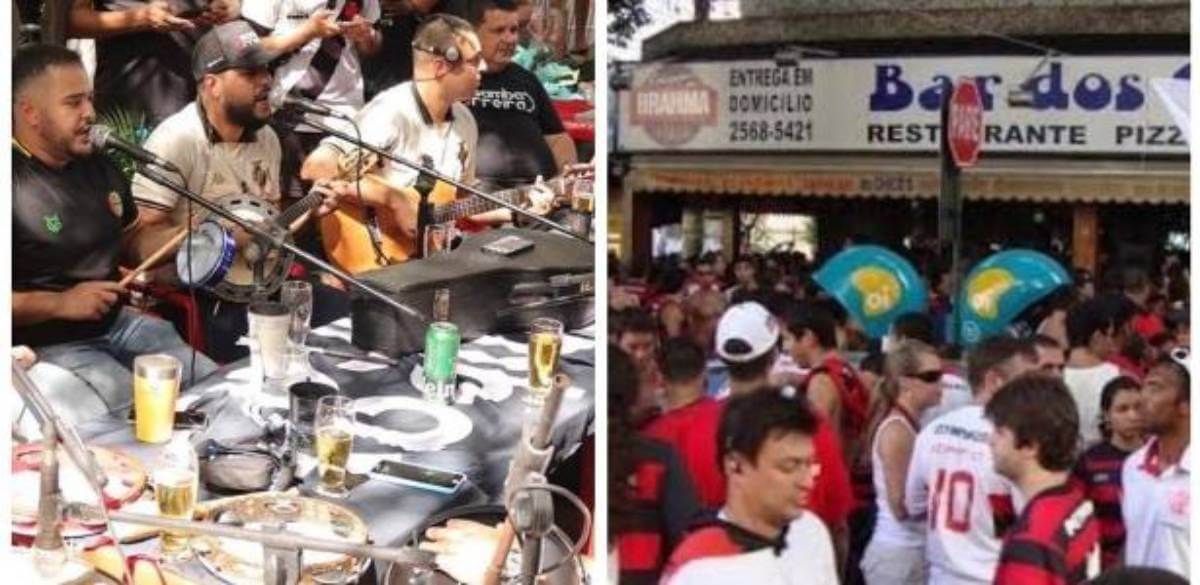 Pré-jogo de torcida de Vasco e Flamengo no Maracanã