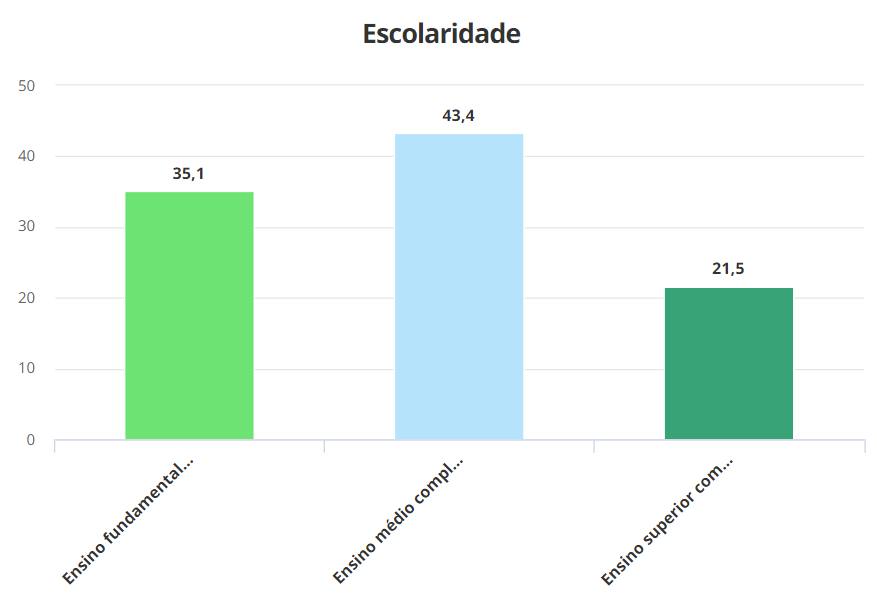 Perfil dos entrevistados pela escolaridade