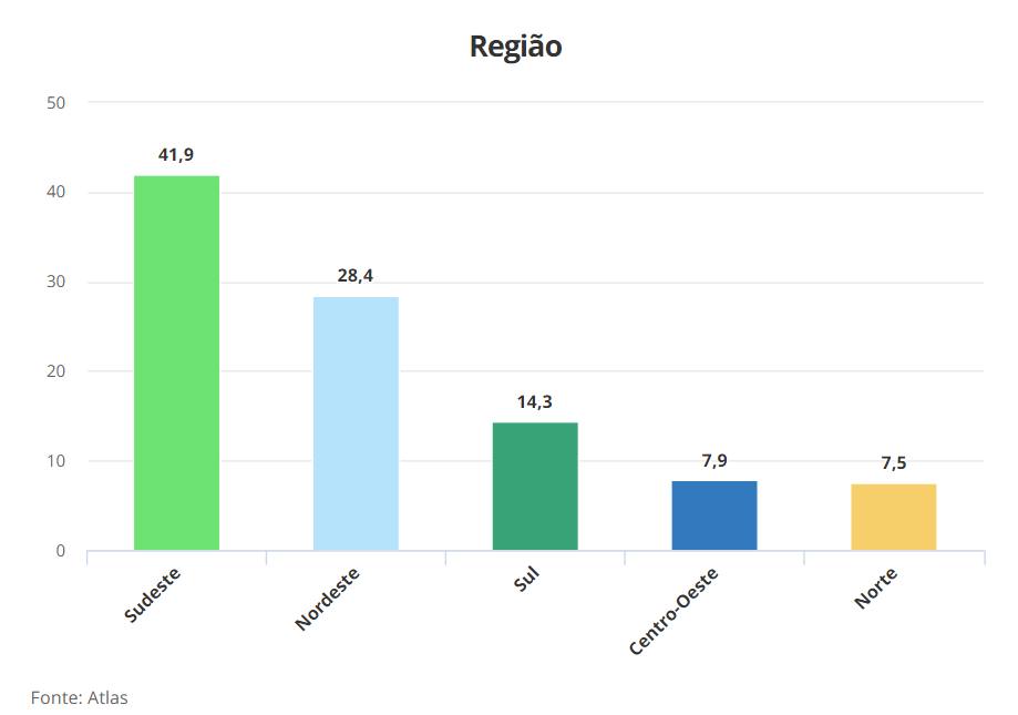 Perfil dos entrevistados por região