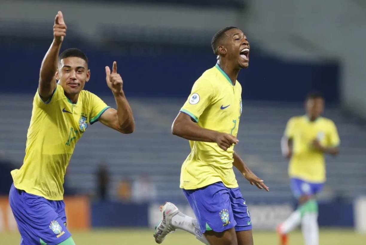 Rayan marca na vitória do Brasil sobre o Uruguai pelo Sul-Americano Sub-17