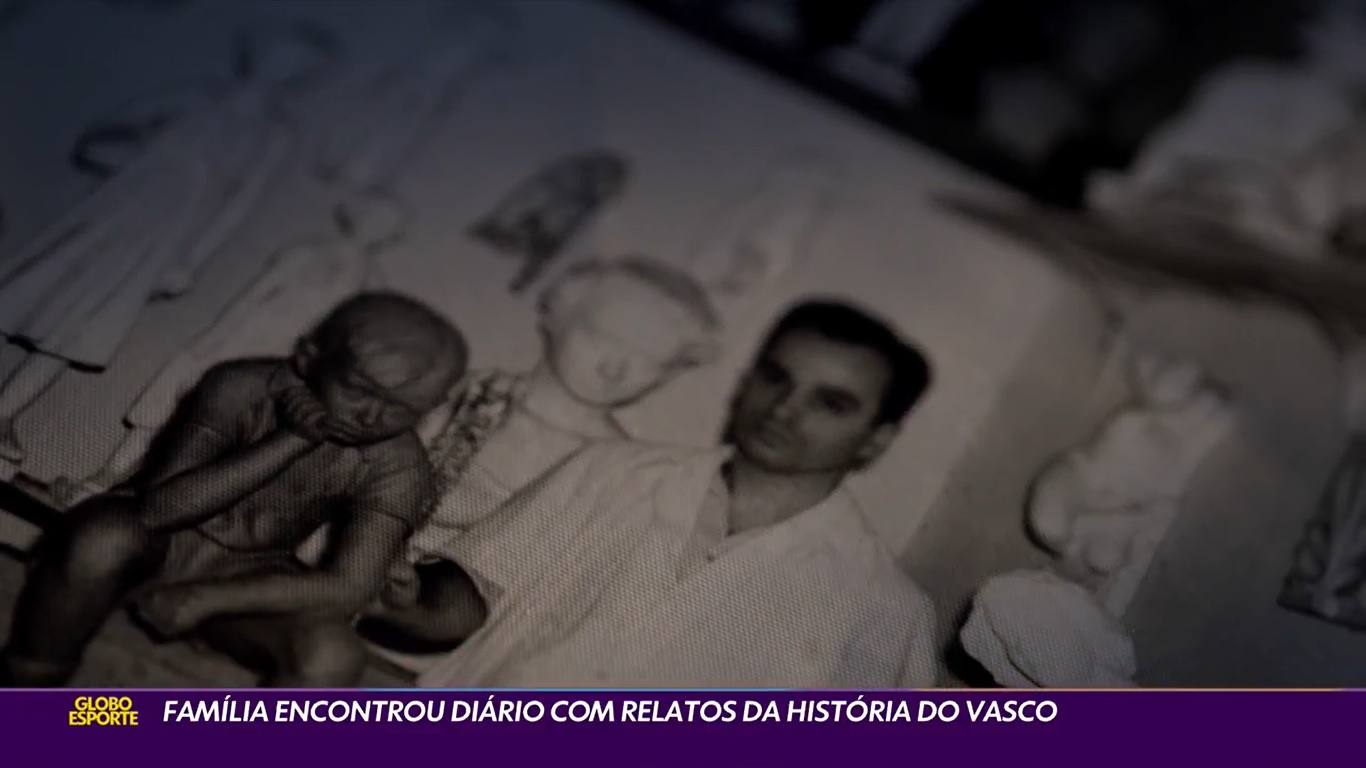 Diário com trechos da história do Vasco foi encontrado