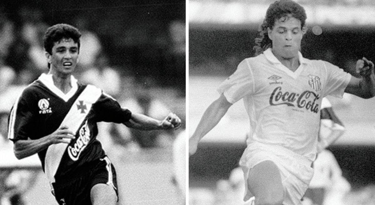 Bebeto e Paulinho McLaren pelo Vasco x Santos em 1992