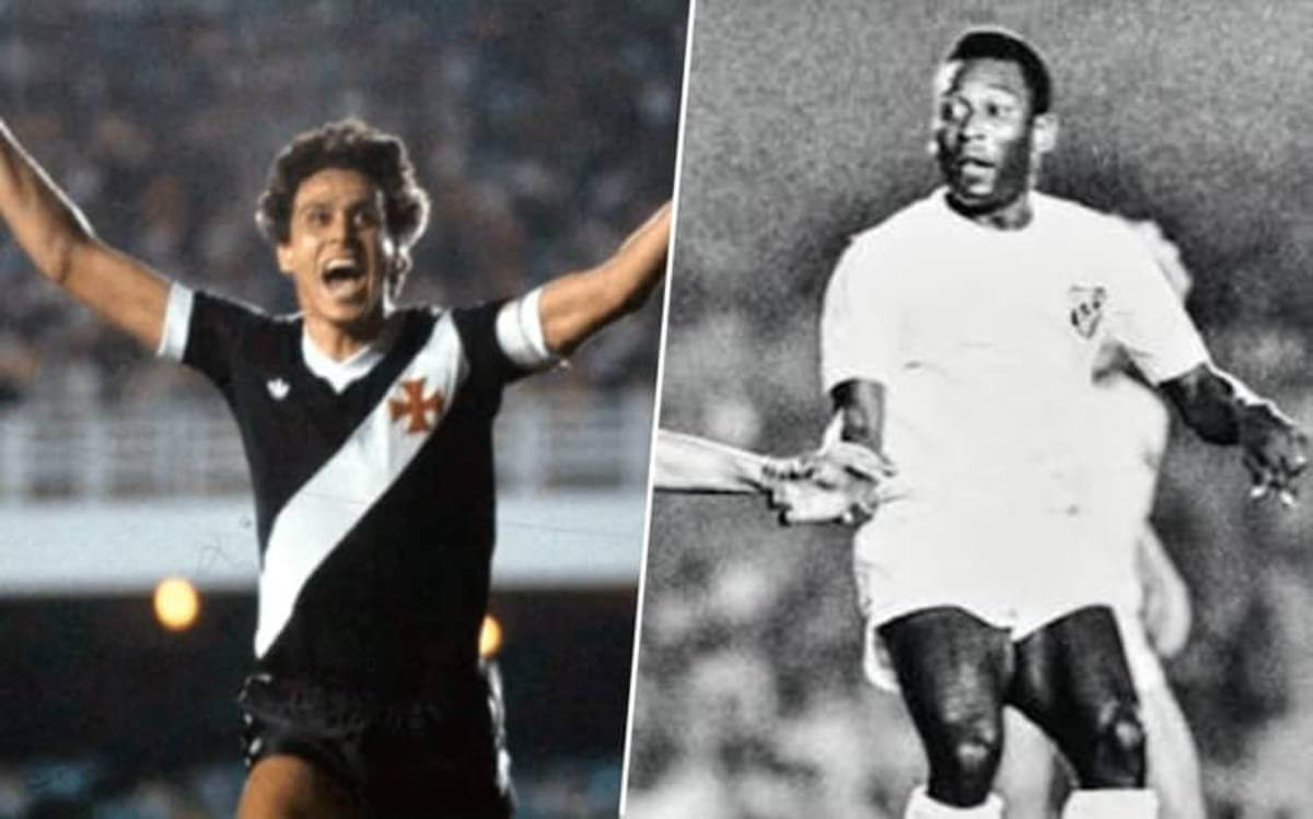 Roberto Dinamite e Pelé