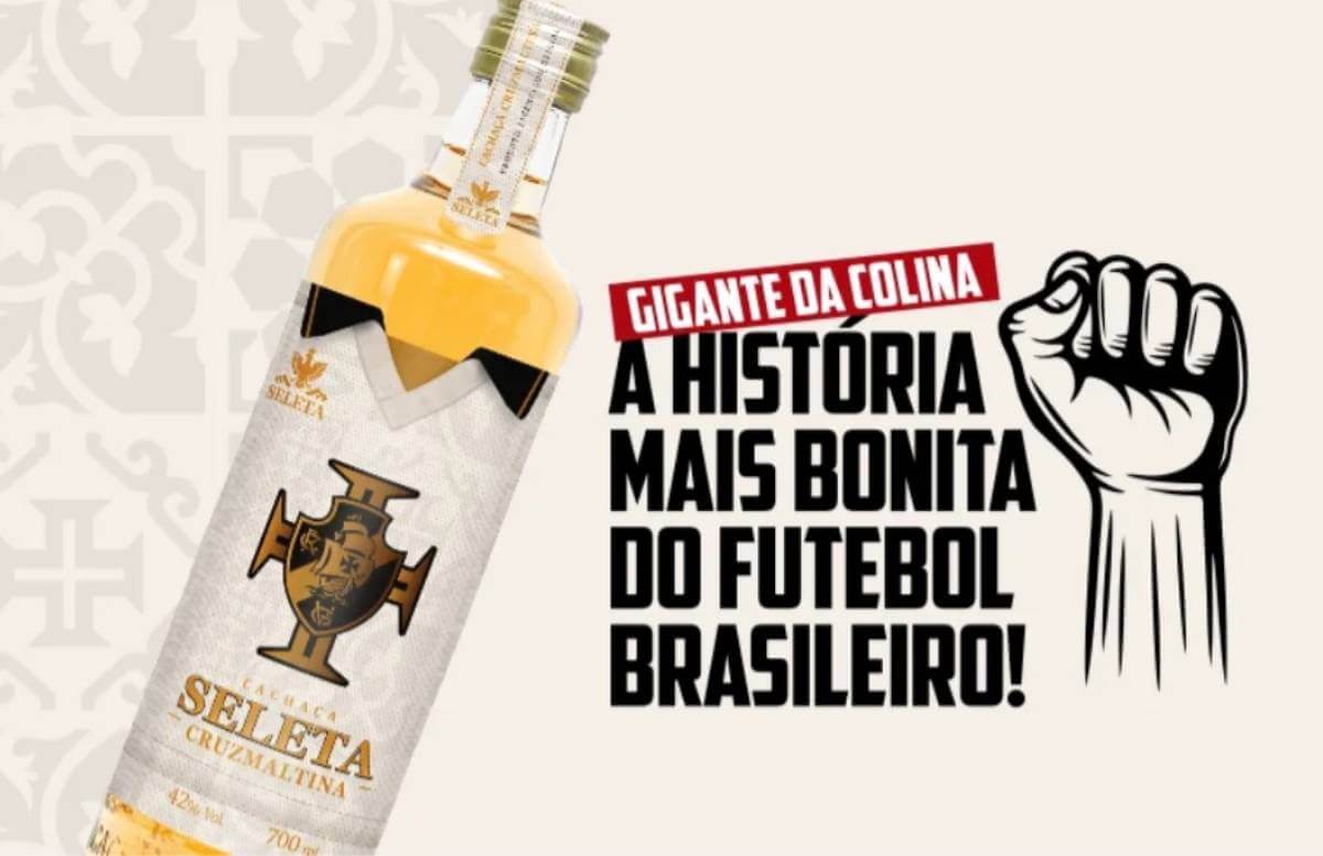 Cachaça Cruzmaltina, em homenagem ao Vasco