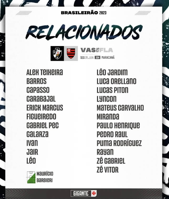 Relacionados do Vasco contra o Flamengo