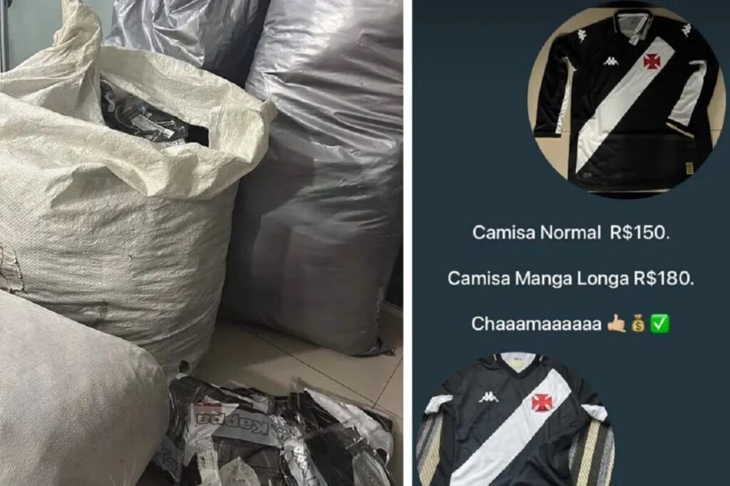 Camisas do Vasco à venda pela internet