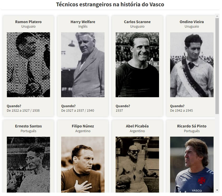 Treinadores estrangeiros na história do Vasco 