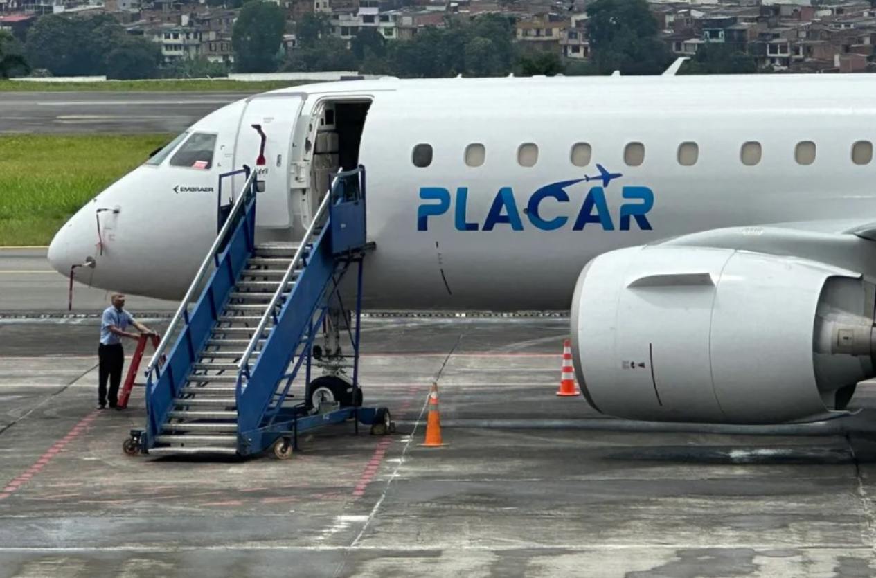 Avião do Palmeiras na Colômbia