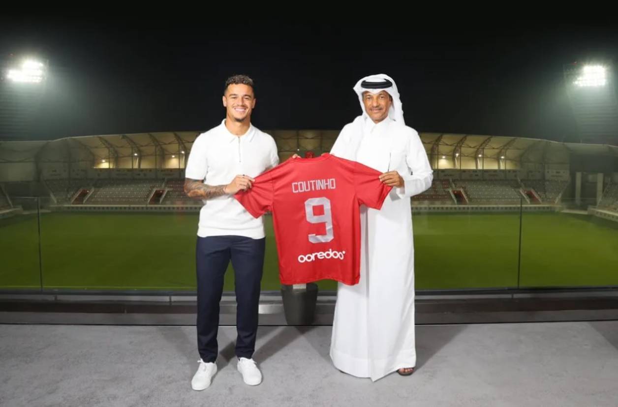 Philippe Coutinho anunciado pelo Al-Duhail, do Catar