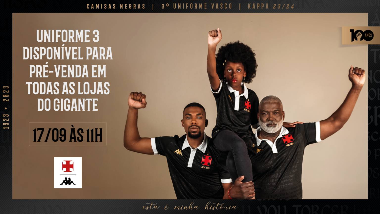 Vasco homenageia os Camisas Negras em 3º uniforme