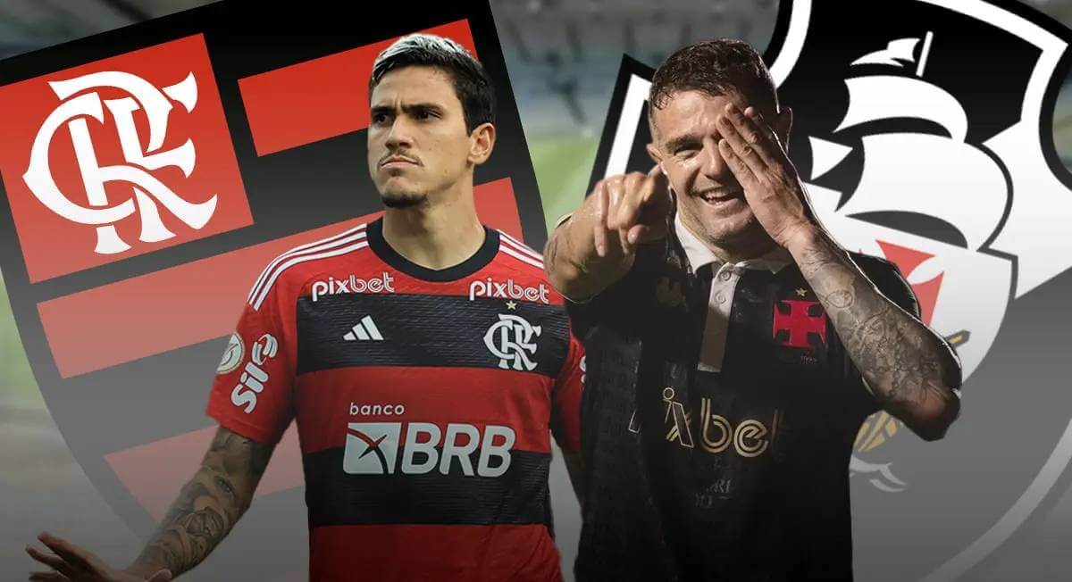 Pedro e Vegetti, atacantes de Flamengo e Vasco