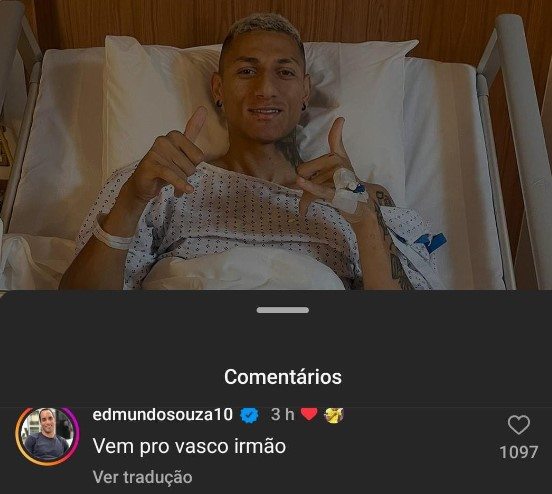 Edmundo convida Richarlison para jogar no Vasco