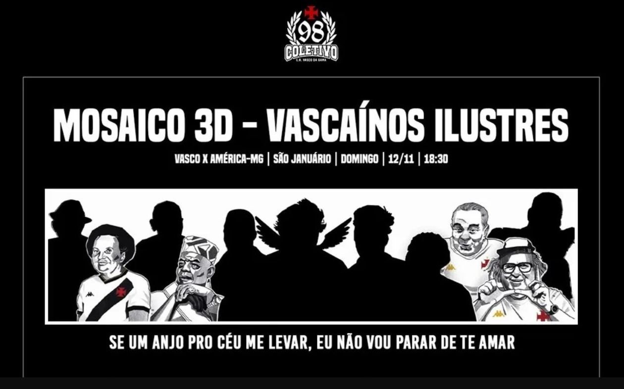 Mosaico de torcedores ilustres do Vasco