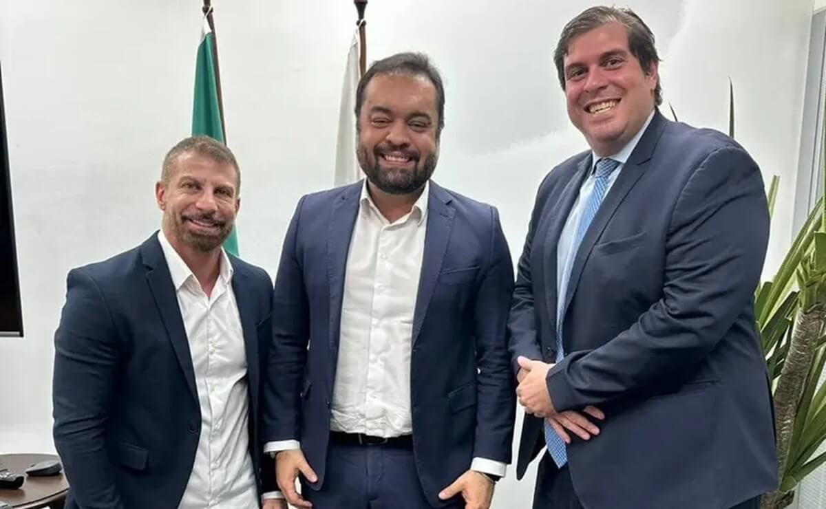 Pedrinho, Cláudio Castro e Paulo Salomão
