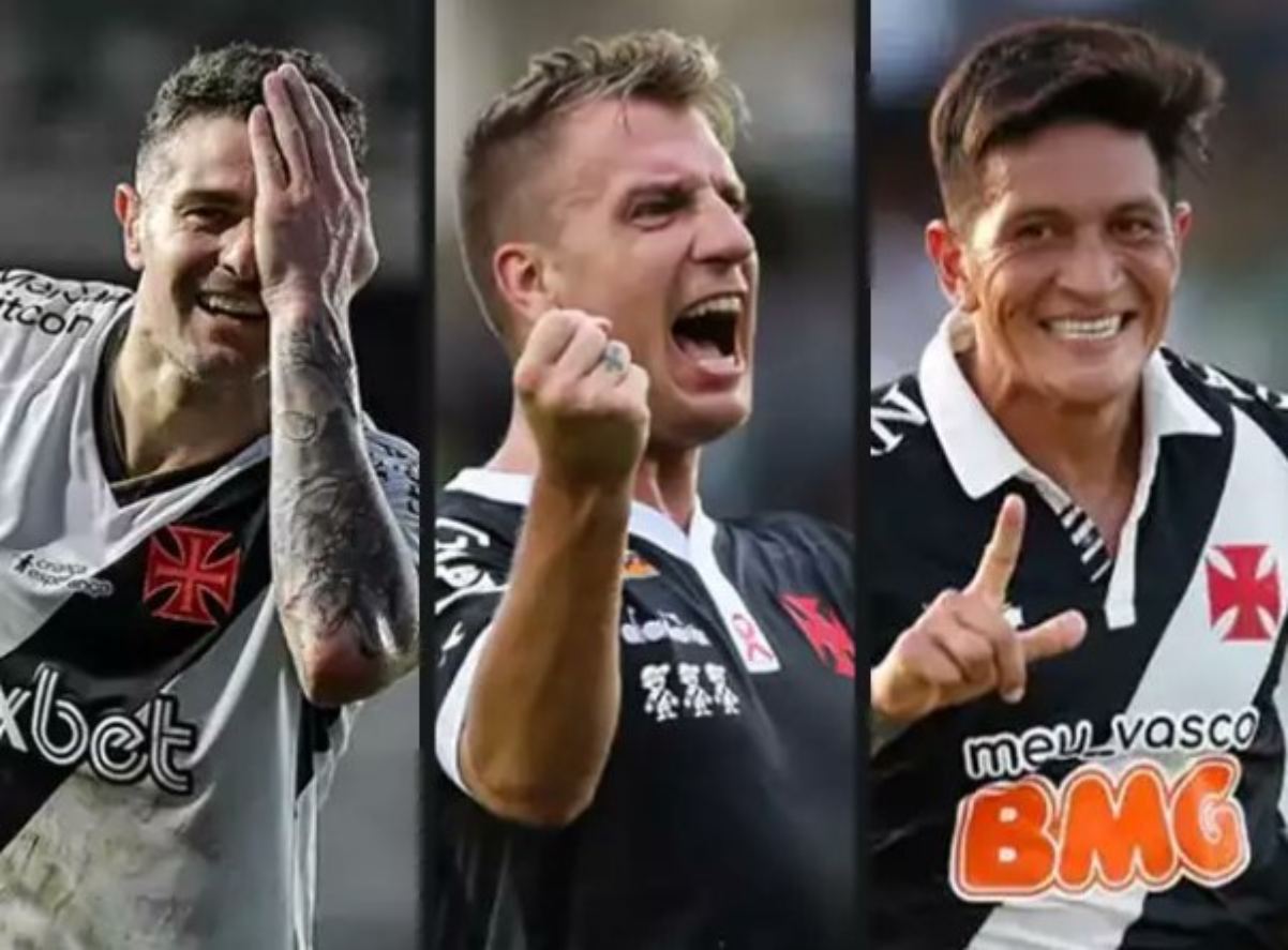 Pablo Vegetti, Maxi López e Germán Cano pelo Vasco