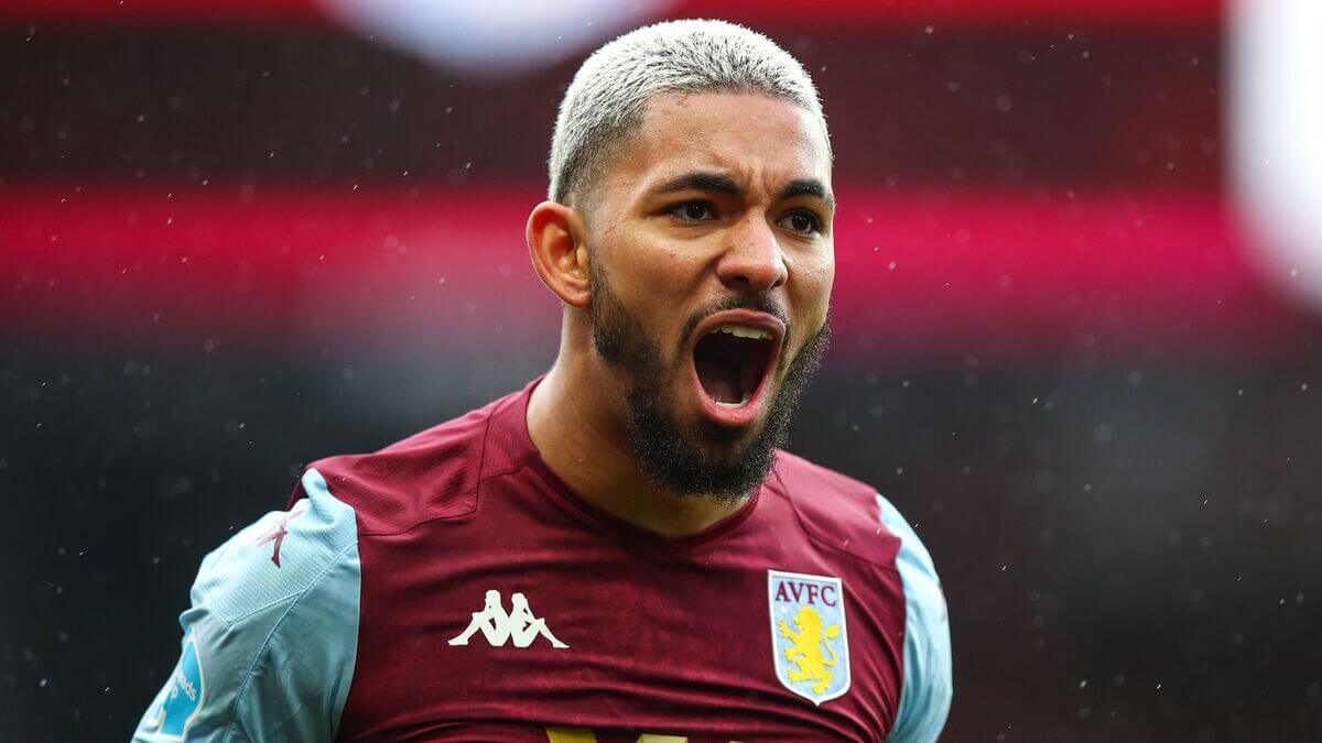 Douglas Luiz em ação pelo Aston Villa-ING