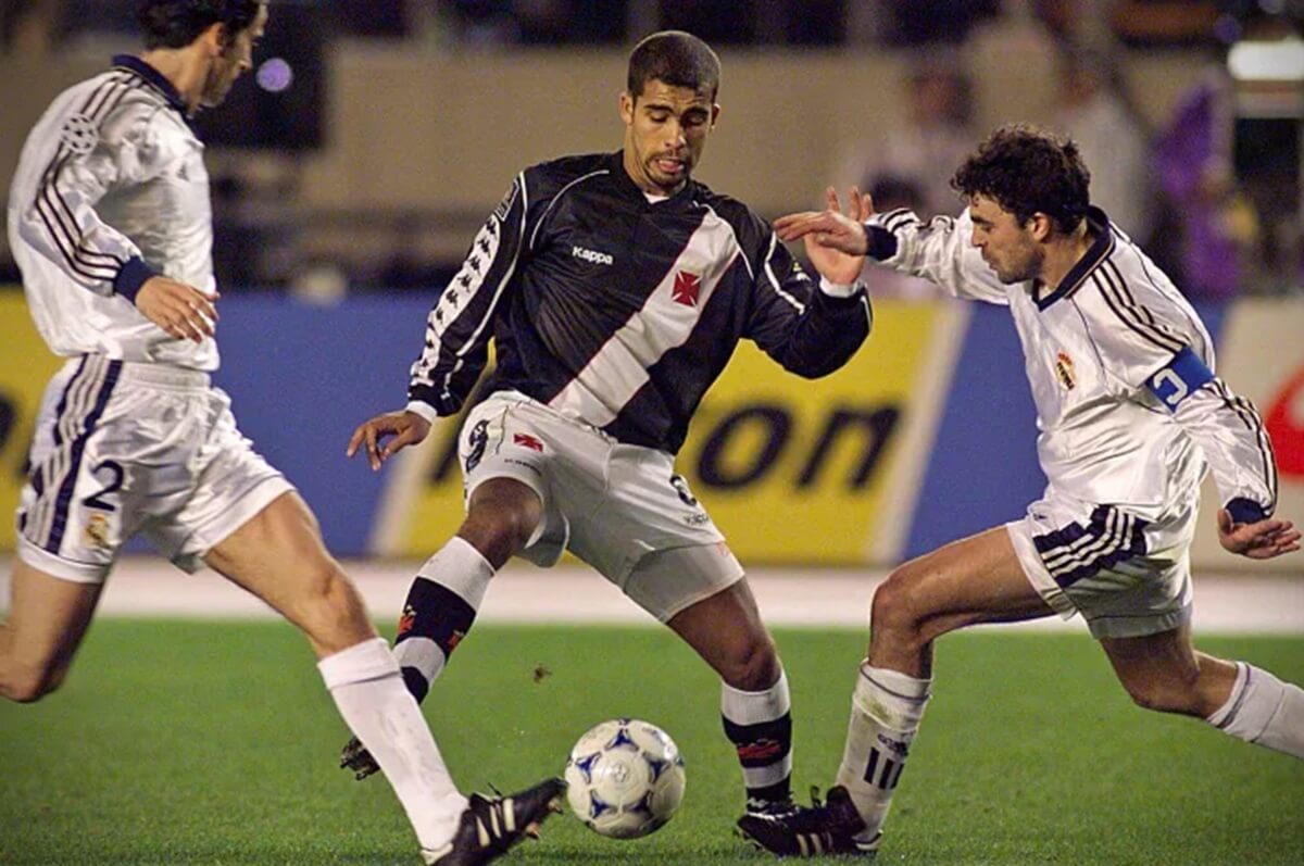 Felipe em ação pelo Vasco contra o Real Madrid