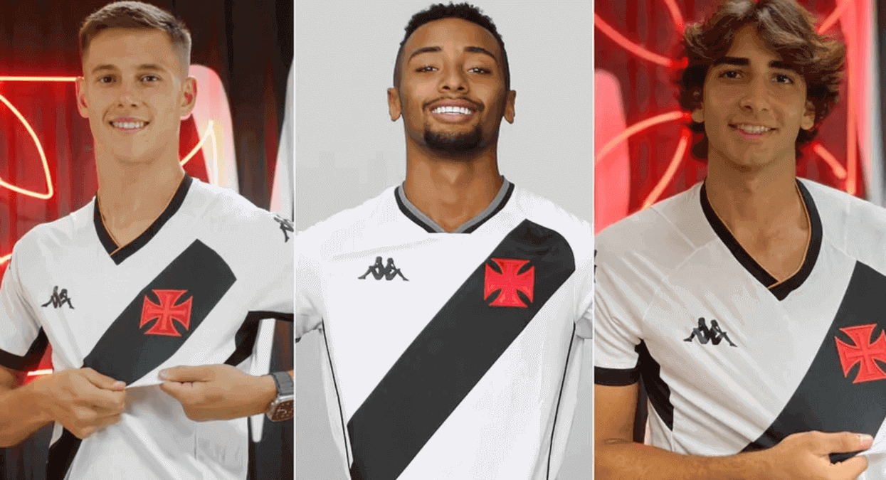 Estrella, Paixão e JP, destaques do Vasco na Copinha — Foto: Matheus Lima, Rafael Ribeiro, João Pedro Isidro/Vasco