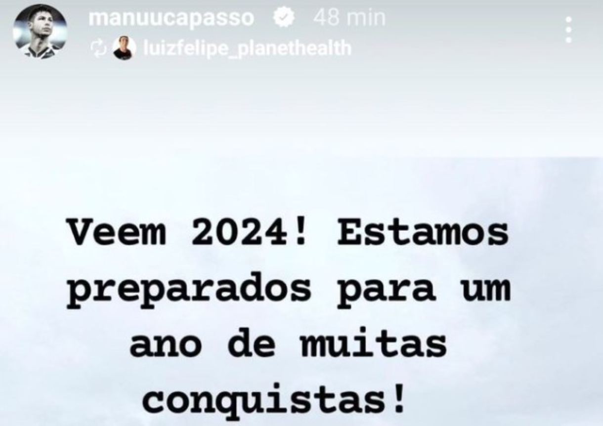 Capasso se mostra motivado no 2024 do Vasco