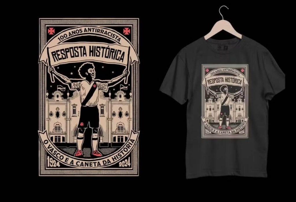 Camisa preta dos 100 anos da Resposta Histórica
