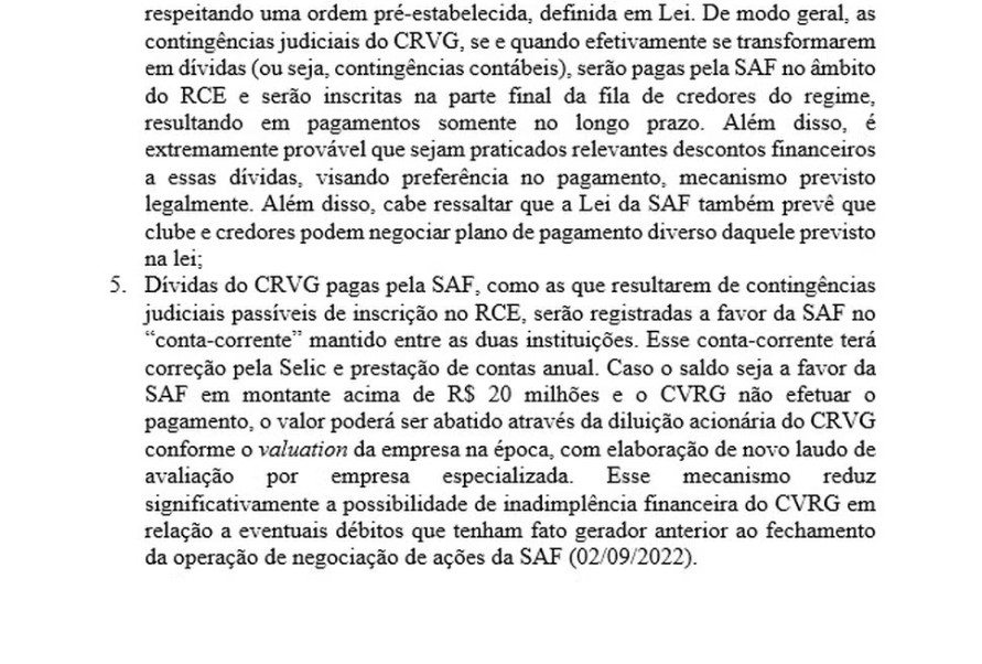 Carta de Jorge Salgado aos vascaínos sobre o balanço de 2023