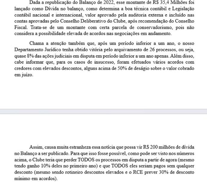 Carta de Jorge Salgado aos vascaínos sobre o balanço de 2023