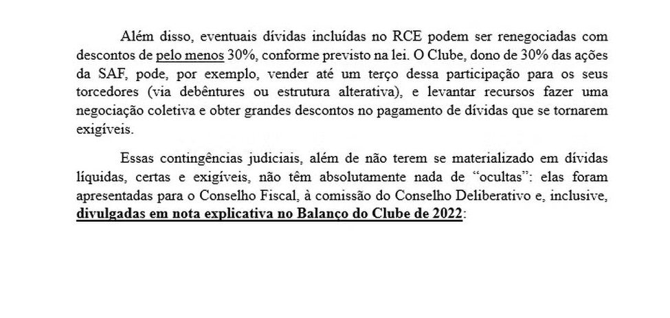 Carta de Jorge Salgado aos vascaínos sobre o balanço de 2023