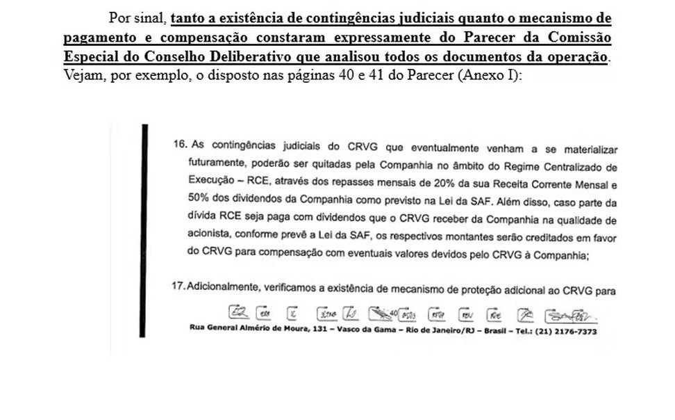 Carta de Jorge Salgado aos vascaínos sobre o balanço de 2023