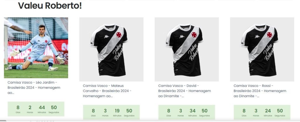 Camisas do Vasco são leiloadas na Play For a Cause