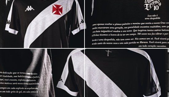 Vasco colocou carta em homenagem a Dinamite na nova camisa