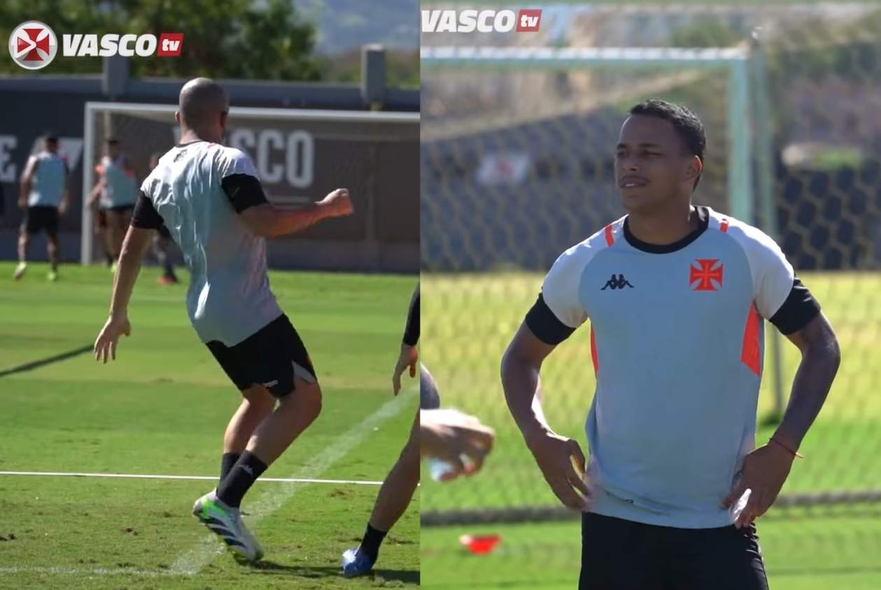 Rodrigo e Julião no treino do Vasco