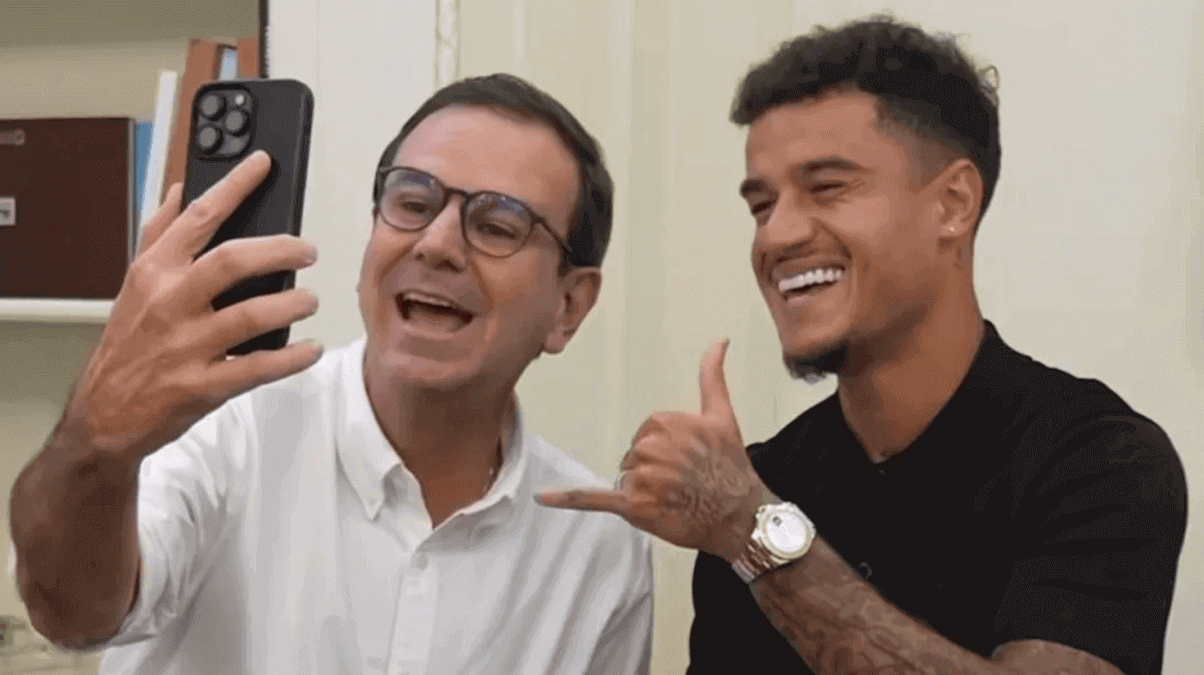 Eduardo Paes, prefeito do Rio, com Coutinho