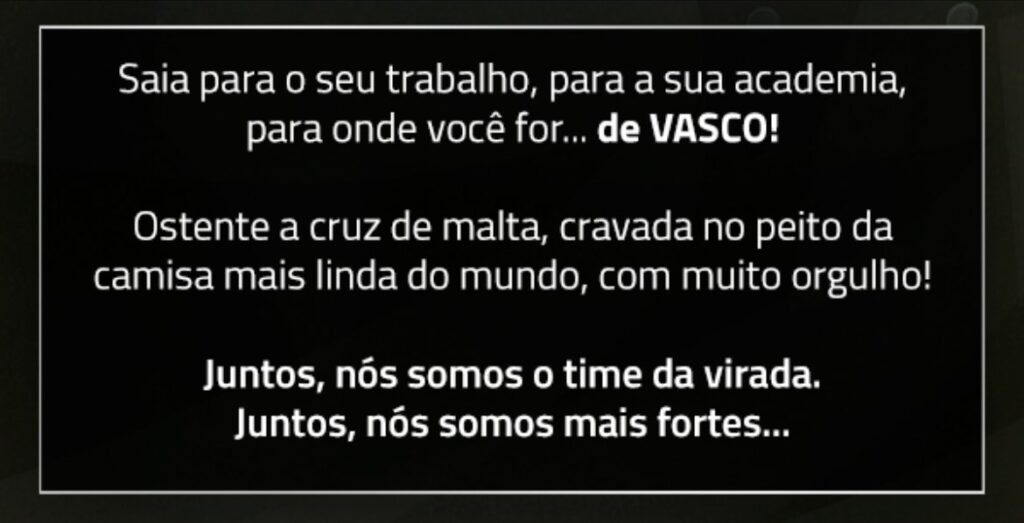 Vasco pede que torcedores usem a camisa do Clube no aniversário do Cruzmaltino 