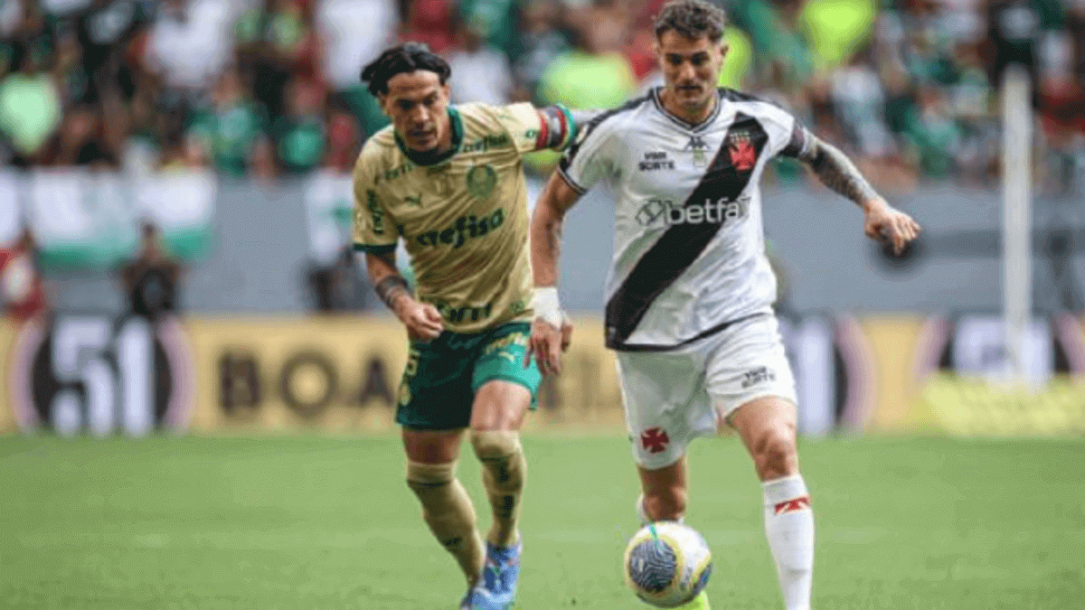 Vasco perdeu para o Palmeiras por 1 a 0 neste domingo (22)