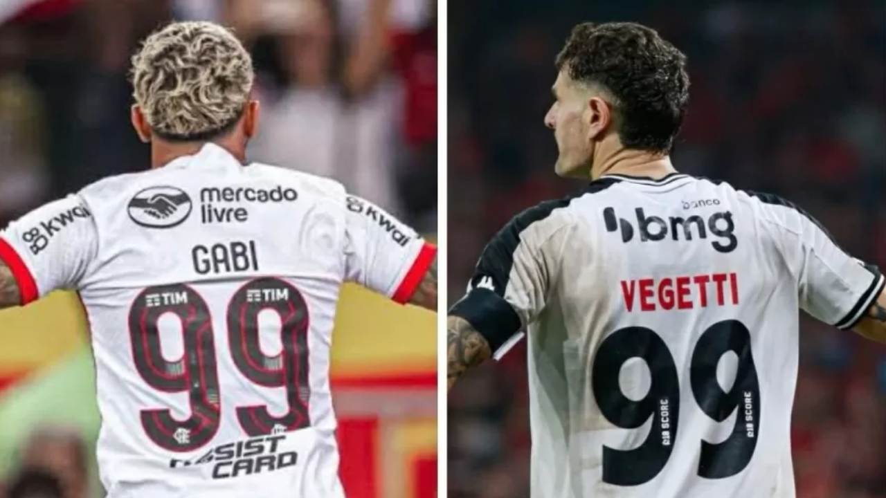 Gabigol e Vegetti, os camisas 99 de Flamengo e Vasco