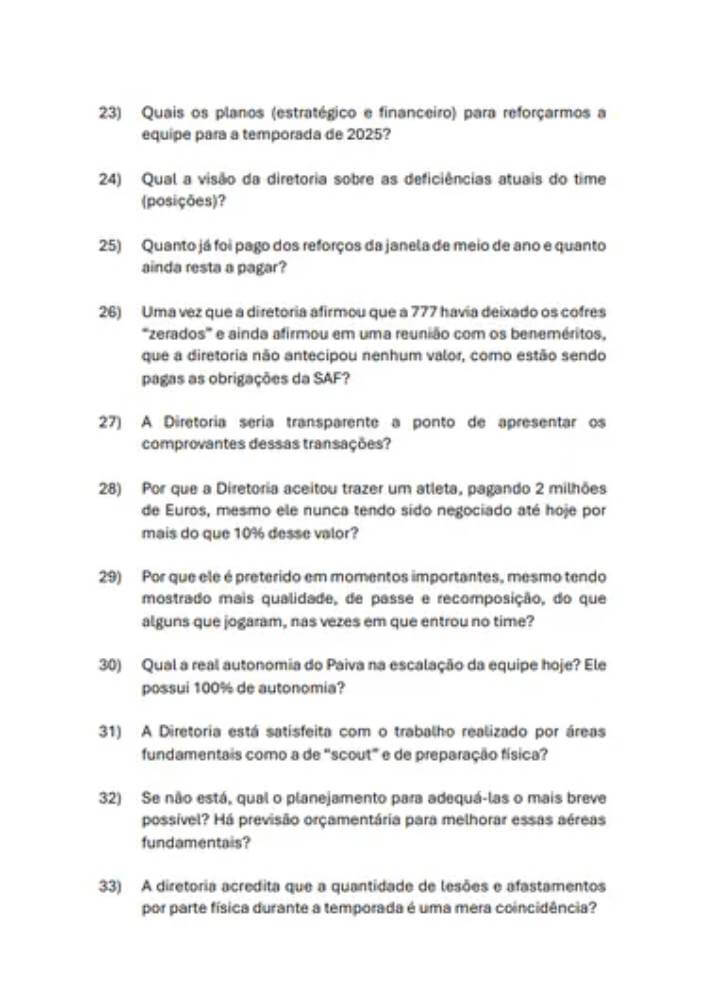 Perguntas de Sócios do Vasco para Pedrinho