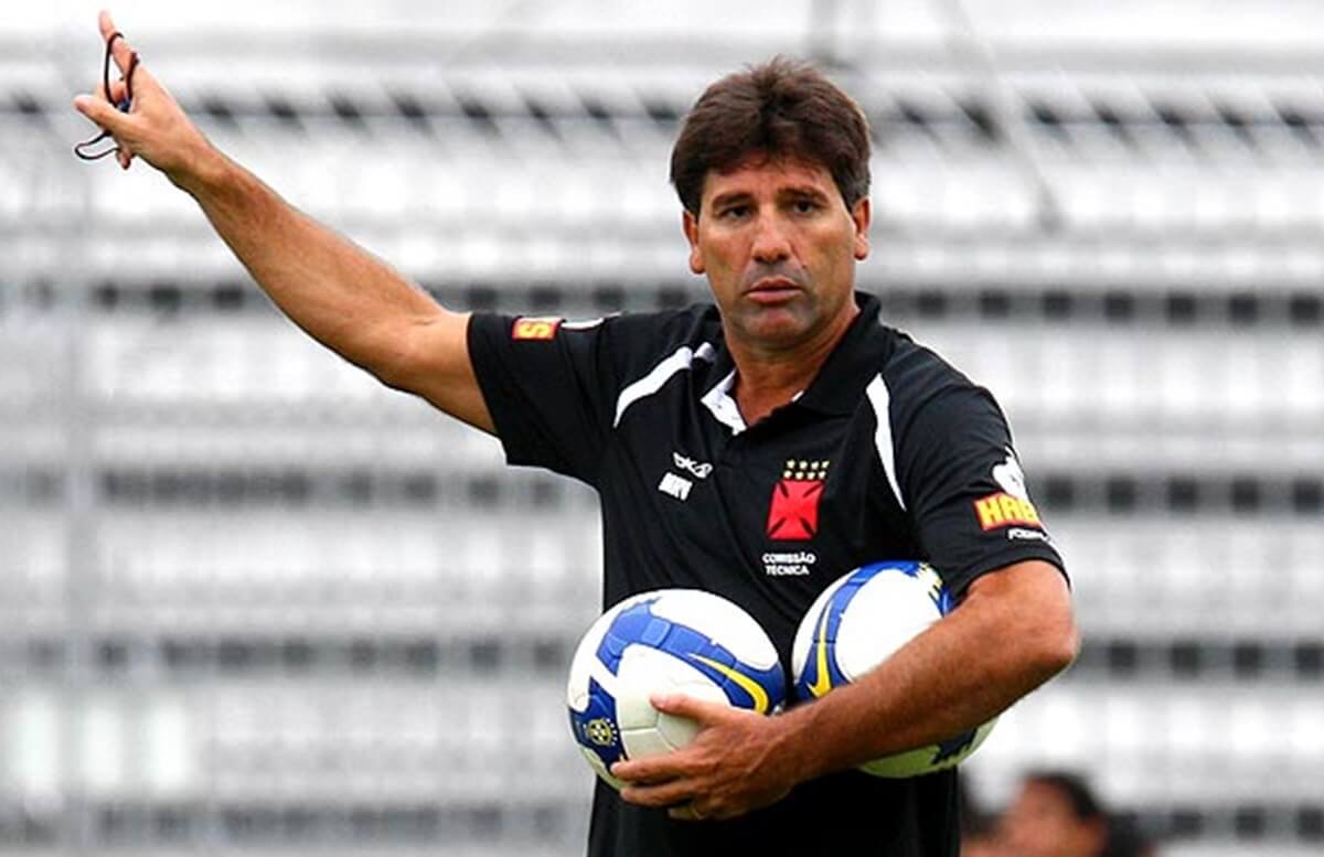 Renato Gaúcho comandando treino do Vasco em 2008