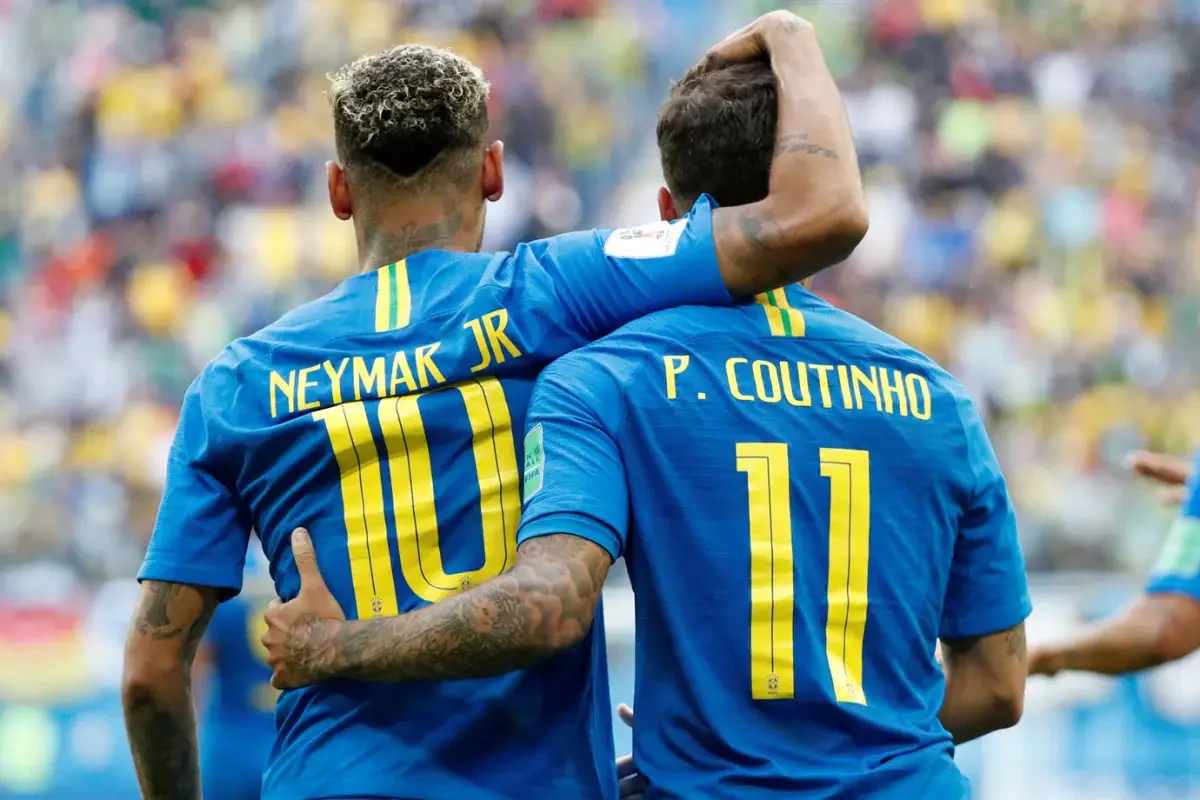 Neymar e Coutinho na Seleção Brasileira