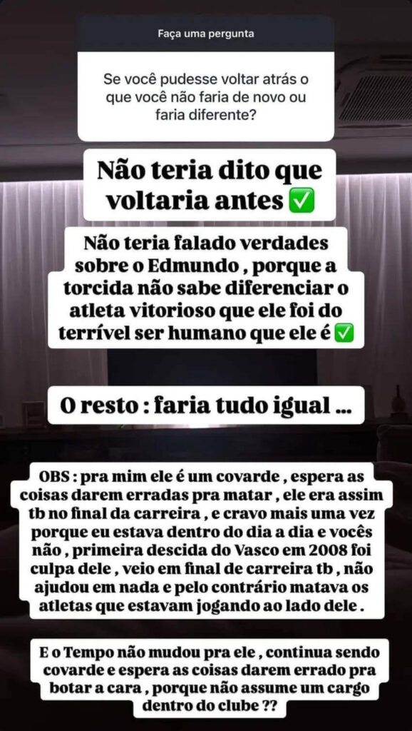 Souza dispara contra Edmundo