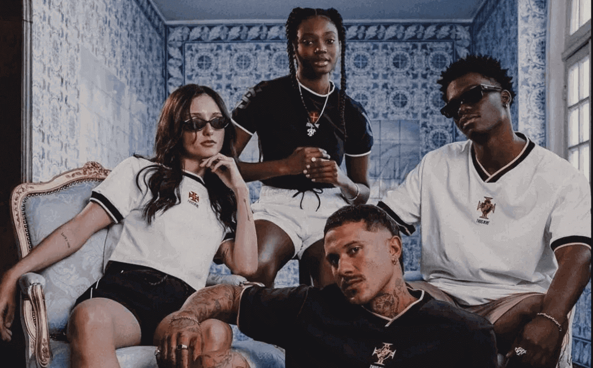 Modelos vestem a coleção exclusiva do Vasco com a Thug Nine